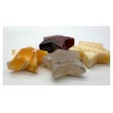 Carved Stone Star Paperweights (Lot of 4)
