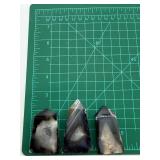 Polished Stone Crystal Towers (Lot of 3)