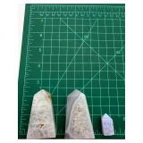 Quartz Point Towers & Blue Chalcedony Tower 3-Piece Set