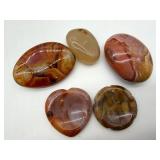 Polished Agate Cabochon Stone Set (Lot of 5)