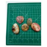 Polished Agate Cabochon Stone Set (Lot of 5)