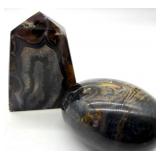 Agate and Stromatolite Jasper Polished Stone Geode Point & Egg