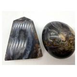 Agate and Stromatolite Jasper Polished Stone Geode Point & Egg