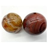 Agate Crystal Tower & 2 Agate Spheres (Lot of 3)