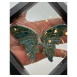 Carved Stone Butterfly Wings in Display Frame #5