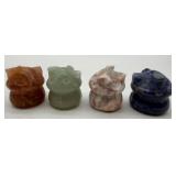 Carved Stone Pig Figurines (Lot of 4)
