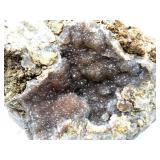 Natural Mineral Specimen With Druzy Crystal Cavity