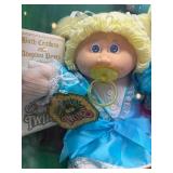 Cabbage Patch Kids - Twins - 1985 - Coleco - Pigtail - Lemon Hair - Blue Eyes - Girls - Dimples & Pacifier - MIB