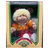 Cabbage Patch Kid - Coleco - Fuzzy - Lemon Hair - Blue Eyes - Boy - Dimples & Teeth - MIB