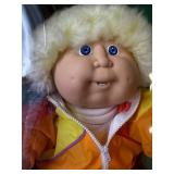 Cabbage Patch Kid - Coleco - Fuzzy - Lemon Hair - Blue Eyes - Boy - Dimples & Teeth - MIB