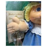Cabbage Patch Kids - Coleco - 1985 - Twins - Boy & Girl - Braided Pigtails - Shag - Lemon Hair - Blue Eyes - Dimples and one Pacifier