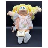 Cabbage Patch Kid - Softie - Pigtails - Lemon Hair - Girl - Peach Dress