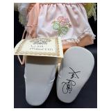 Cabbage Patch Kid - Softie - Pigtails - Lemon Hair - Girl - Peach Dress