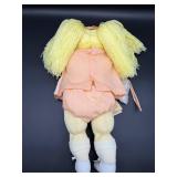 Cabbage Patch Kid - Softie - Pigtails - Lemon Hair - Girl - Peach Dress