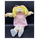 Cabbage Patch Kids - Softie - Double Popcorn Pigtails - Lemon Hair - Girl - Pink Dress