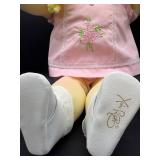 Cabbage Patch Kids - Softie - Double Popcorn Pigtails - Lemon Hair - Girl - Pink Dress