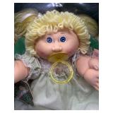 Cabbage Patch Kid - 1985 - Coleco - Pigtails - Lemon Hair - Blue Eyes - Girl - Dimples & Pacifier - with Box