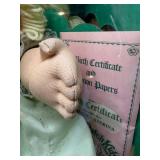 Cabbage Patch Kid - 1985 - Coleco - Pigtails - Lemon Hair - Blue Eyes - Girl - Dimples & Pacifier - with Box
