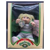 Cabbage Patch Kid - Coleco - 1984 - Pigtails - Lemon Blonde Hair - Blue Eyes - Girl - Dimples - MIB