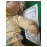 Cabbage Patch Kid - Jesmar - Fuzzy - Tan Hair - Blue Eyes - Boy - Dimples & Pacifier - MIB