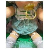Cabbage Patch Kid - Jesmar - Loop - Shag - Tan Hair - Green Eyes - Girl - Dimples & Pacifier - MIB