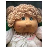 Cabbage Patch Kid - Coleco - Braided Ponytail - Tan Hair - Green Eyes - Dimples & Pacifier - MIB