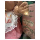 Cabbage Patch Kid - Coleco - 1985 - Braided Ponytail - Champagne - Green Eyes - Girl - Dimples - MIB