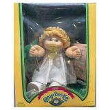 Cabbage Patch Kid - Coleco - 1985 - Double Braided Ponytails - Gold Hair - Blue Eyes - Girl - Dimples & Pacifier - MIB