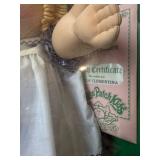 Cabbage Patch Kid - Coleco - 1985 - Double Braided Ponytails - Gold Hair - Blue Eyes - Girl - Dimples & Pacifier - MIB