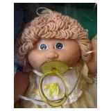 Cabbage Patch Kid - Coleco - 1985 - Braided Ponytail - Champagne Hair - Green Eyes - Girl - Dimples & Pacifier - MIB