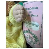 Cabbage Patch Kid - Coleco - 1985 - Double Braided Ponytail - Gold Hair - Blue Eyes - Girl - Dimples & Tooth - MIB