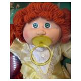 Cabbage Patch Kids - Twins - Coleco - 1985 - Double Ponytails - Red Hair - Green Eyes - Girls - Dimples & one Pacifier - MIB