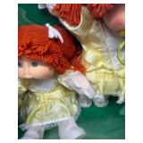 Cabbage Patch Kids - Twins - Coleco - 1985 - Double Ponytails - Red Hair - Green Eyes - Girls - Dimples & one Pacifier - MIB