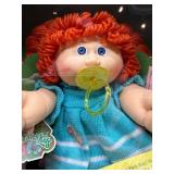 Cabbage Patch Kid - Coleco - 1985 - Double Braided Ponytail - Orange Hair - Blue Eyes - Girl - Dimples & Pacifier - MIB