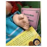 Cabbage Patch Kid - Coleco - 1985 - Double Braided Ponytail - Orange Hair - Blue Eyes - Girl - Dimples & Pacifier - MIB