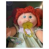 Cabbage Patch Kids - Coleco - 1985 - Double Ponytails - Orange Hair - Green Eyes - Girl - Dimples & Pacifier - MIB