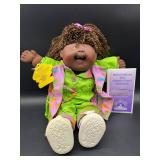 Cabbage Patch Kid - Coleco - Designer Line - African American - Brown Hair - Brown Eyes - Girl - Teeth - No Box