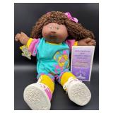 Cabbage Patch Kid - Coleco - Designer Line - African American - Brown Hair - Brown Eyes - Girl - Dimples - Missing Pacifier - No Box
