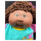 Cabbage Patch Kid - Coleco - Designer Line - African American - Brown Hair - Brown Eyes - Girl - Dimples - Missing Pacifier - No Box