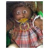 Cabbage Patch Kid - Tsukuda - Coleco - 1985 - African American - Double Ponytail - Brown Hair - Brown Eyes - Girl - Dimples & Pacifier - MIB