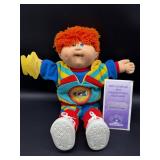 Cabbage Patch Kid - Designer Line - Coleco - Spike Hair - Orange Hair - Blue Eyes - Boy - One Dimple - Teeth - No Box