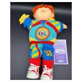 Cabbage Patch Kid - Designer Line - Coleco - Spike Hair - Orange Hair - Blue Eyes - Boy - One Dimple - Teeth - No Box
