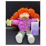 Cabbage Patch Kid - Designer Line - Coleco - Double Ponytail - Orange Hair - Violet Eyes - Girl - Dimples - No Box