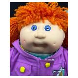 Cabbage Patch Kid - Designer Line - Coleco - Double Ponytail - Orange Hair - Violet Eyes - Girl - Dimples - No Box