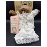 Cabbage Patch Kid - Premie - 1984 - Coleco - African American - Bald w/ Brown Top Curl - Brown Eyes - Boy - 1 Dimple - with Box