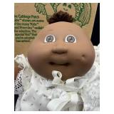 Cabbage Patch Kid - Premie - 1984 - Coleco - African American - Bald w/ Brown Top Curl - Brown Eyes - Boy - 1 Dimple - with Box