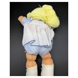 Cabbage Patch Kid - Coleco - Braided Ponytail - Lemon Hair - Green Eyes - Girl - Dimples & Pacifier - with Box