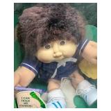 Cabbage Patch Kid - Coleco - Shag - Brown Hair - Brown Eyes - Boy - Dimples & Tongue - Hand Holds - MIB