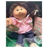 Cabbage Patch Kid - Coleco - 1985 - Double Braided Ponytail - Brown Hair - Brown Eyes - Girl - Dimples & Tooth - MIB