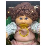 Cabbage Patch Kid - Coleco - 1985 - Loop with Double Ponytail - Blue Eyes - Girl - Dimples & Pacifier - MIB